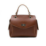 Modern Crossbody Handbag for Women - Brown Vegan Leather Purse
