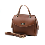 Modern Crossbody Handbag for Women - Brown Vegan Leather Purse