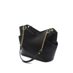 Glamor Tote Bag for Women - Black Chain Strap Handbag