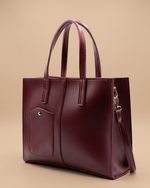 Modern Pocket Tote Maroon