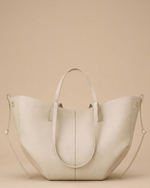 Flexo Tote Bag for Women - Beige Large Capacity Handbag