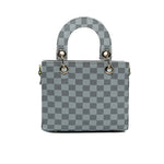 Checker Mini Crossbody Bag for Women - Grey