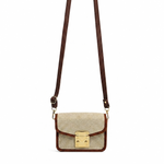 Mini Canvas Crossbody Bag Beige