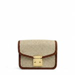 Mini Canvas Crossbody Bag Beige detail